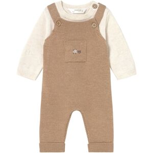 Mayoral 2-tlg. Set Pullover und Strick-Latzhose Fahrzeug - beige braun - Junge - Size: 80 Mayoral 2-tlg. Set Pullover und Strick-Latzhose Fahrzeug - beige braun - Junge - Size: 80
