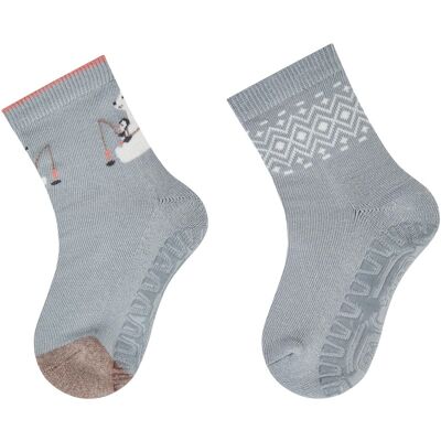 Sterntaler 2er-Pack ABS-Socken Fliesen Flitzer Eisbär - blau grau - Junge - Size: 21 Sterntaler 2er-Pack ABS-Socken Fliesen Flitzer Eisbär - blau grau - Junge - Size: 21