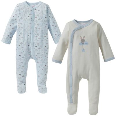 Bornino 2er-Pack Schlafoveralls - blau - Junge - Size: 50 Bornino 2er-Pack Schlafoveralls - blau - Junge - Size: 50