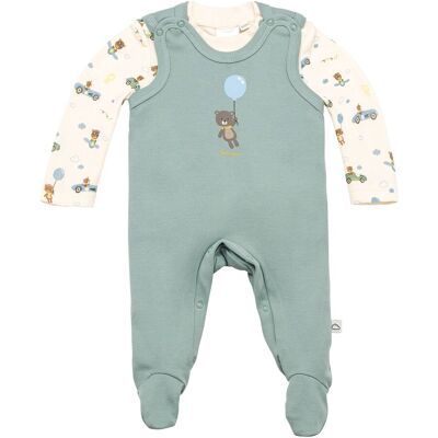 Bornino Strampler-Set 2-tlg. mit Shirt Bär - gruen natur - Junge - Size: 62 Bornino Strampler-Set 2-tlg. mit Shirt Bär - gruen natur - Junge - Size: 62