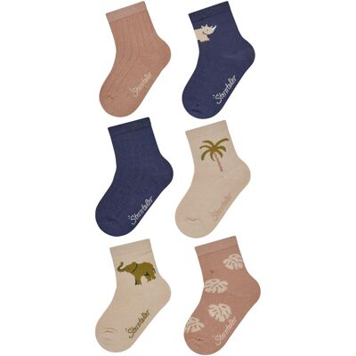Sterntaler 6er-Pack Socken Safari - beige blau - Junge - Size: 23 Sterntaler 6er-Pack Socken Safari - beige blau - Junge - Size: 23