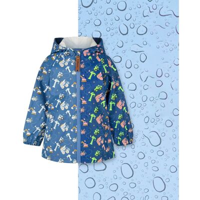 Sterntaler Regenjacke mit Kapuze Baustelle Farbwechsel - blau mehrfarbig - Junge - Size: 86 Sterntaler Regenjacke mit Kapuze Baustelle Farbwechsel - blau mehrfarbig - Junge - Size: 86