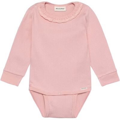 MINYMO Body langarm Rippqualität - rosa - Maedchen - Size: 68 MINYMO Body langarm Rippqualität - rosa - Maedchen - Size: 68