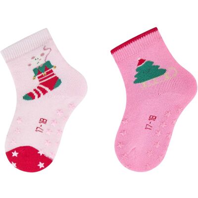 Sterntaler 2er-Pack Krabbelsocken Weihnachten - rosa - Maedchen - Size: 17 Sterntaler 2er-Pack Krabbelsocken Weihnachten - rosa - Maedchen - Size: 17