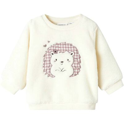 name it Plüsch-Sweatshirt Igel - natur - Maedchen - Size: 68 name it Plüsch-Sweatshirt Igel - natur - Maedchen - Size: 68