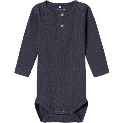 name it Henley-Body langarm Rippqualität - blau - Junge - Size: 56 name it Henley-Body langarm Rippqualität - blau - Junge - Size: 56