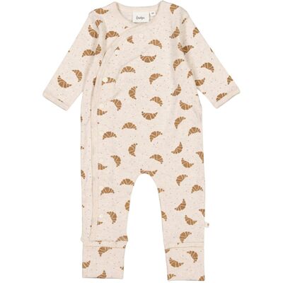 Feetje Overall mit Klappfuß Croissant Rippqualität - natur braun - Unisex - Size: 62 Feetje Overall mit Klappfuß Croissant Rippqualität - natur braun - Unisex - Size: 62