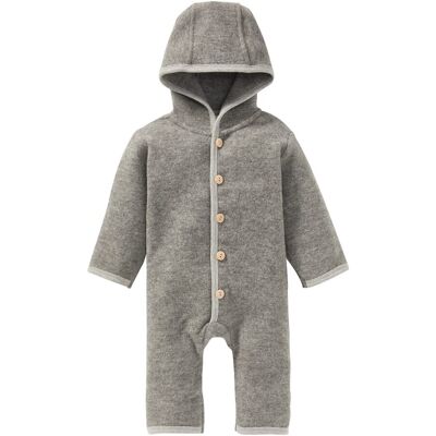 Bornino Wollfleece-Overall mit Klappbündchen aus Merinowolle - grau - Unisex - Size: 86 Bornino Wollfleece-Overall mit Klappbündchen aus Merinowolle - grau - Unisex - Size: 86