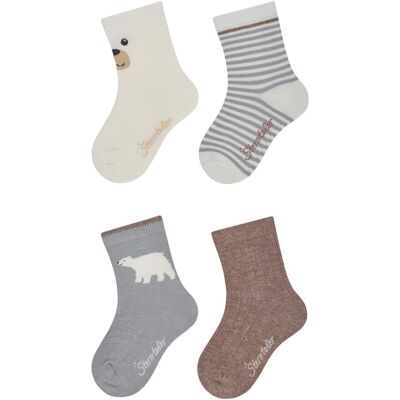 Sterntaler 4er-Pack Socken Eisbär Ringel - mehrfarbig - Junge - Size: 17 Sterntaler 4er-Pack Socken Eisbär Ringel - mehrfarbig - Junge - Size: 17