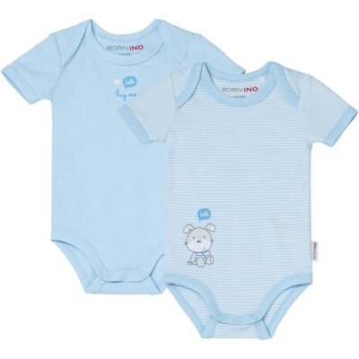 Bornino 2er-Pack Bodys kurzarm - blau - Junge - Size: 86 Bornino 2er-Pack Bodys kurzarm - blau - Junge - Size: 86