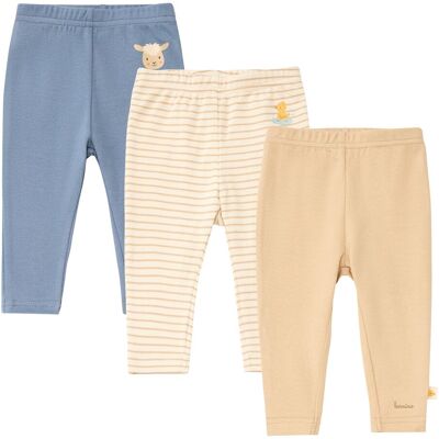 Bornino 3er-Pack Leggings - beige blau - Unisex - Size: 74 Bornino 3er-Pack Leggings - beige blau - Unisex - Size: 74