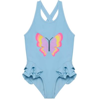 Colorkids Badeanzug Rüschen Schmetterling - hellblau mehrfarbig - Maedchen - Size: 110 Colorkids Badeanzug Rüschen Schmetterling - hellblau mehrfarbig - Maedchen - Size: 110