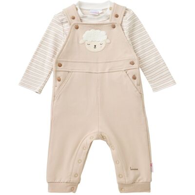 Bornino 2-tlg. Set Latzhose mit Shirt Schaf - beige natur - Unisex - Size: 86 Bornino 2-tlg. Set Latzhose mit Shirt Schaf - beige natur - Unisex - Size: 86