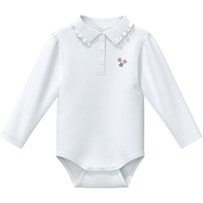 s.Oliver Body langarm mit Kragen Blumen - weiss - Maedchen - Size: 74 s.Oliver Body langarm mit Kragen Blumen - weiss - Maedchen - Size: 74