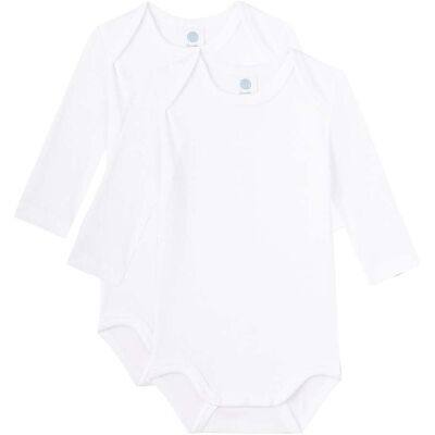 Sanetta 2er-Pack Bodys langarm - weiss - Unisex - Size: 74 Sanetta 2er-Pack Bodys langarm - weiss - Unisex - Size: 74