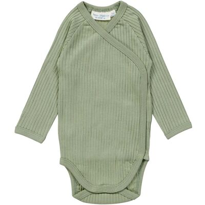 Sense Organics Wickelbody langarm Rippqualität - gruen - Unisex - Size: 74 Sense Organics Wickelbody langarm Rippqualität - gruen - Unisex - Size: 74