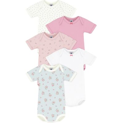Petit Bateau 5er-Pack Bodys kurzarm Blumen Herzen - mehrfarbig - Maedchen - Size: 74 Petit Bateau 5er-Pack Bodys kurzarm Blumen Herzen - mehrfarbig - Maedchen - Size: 74