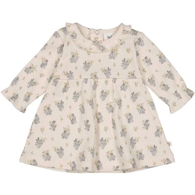 Feetje Kleid langarm mit Rüschenkragen Hasen Rippqualität - natur mehrfarbig - Maedchen - Size: 80 Feetje Kleid langarm mit Rüschenkragen Hasen Rippqualität - natur mehrfarbig - Maedchen - Size: 80