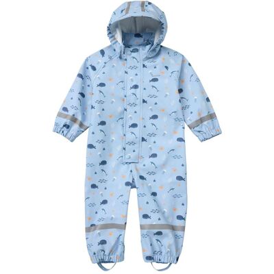 Bornino Regenanzug mit abnehmbarer Kapuze - blau orange - Unisex - Size: 86 Bornino Regenanzug mit abnehmbarer Kapuze - blau orange - Unisex - Size: 86