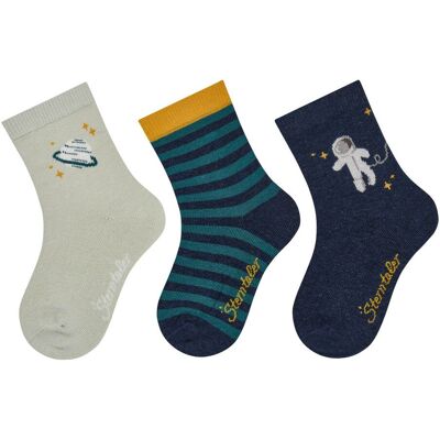 Sterntaler 3er-Pack Socken Weltall - gruen blau - Junge - Size: 27 Sterntaler 3er-Pack Socken Weltall - gruen blau - Junge - Size: 27