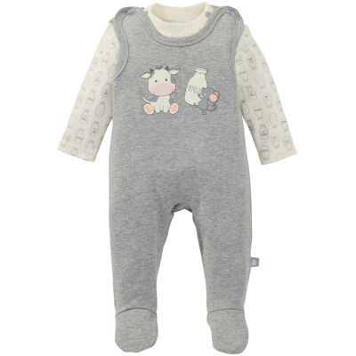 Bornino Strampler-Set Kuh und Maus - grau - Unisex - Size: 50 Bornino Strampler-Set Kuh und Maus - grau - Unisex - Size: 50