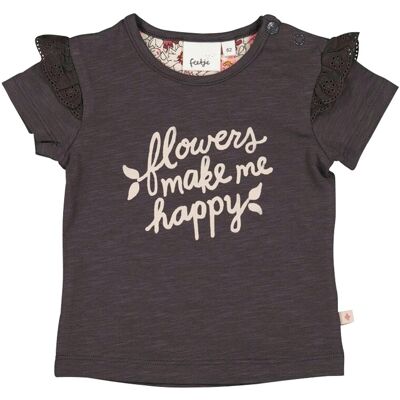 Feetje T-Shirt Flowers Stick-Rüsche - grau - Maedchen - Size: 68 Feetje T-Shirt Flowers Stick-Rüsche - grau - Maedchen - Size: 68