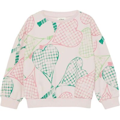 s.Oliver Sweatshirt Herzen - rosa mehrfarbig - Maedchen - Size: 104 s.Oliver Sweatshirt Herzen - rosa mehrfarbig - Maedchen - Size: 104