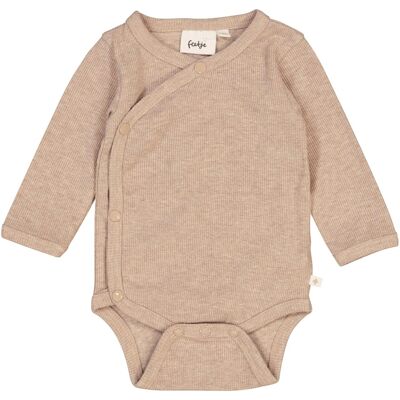 Feetje Wickelbody langarm Rippqualität - beige - Unisex - Size: 50 Feetje Wickelbody langarm Rippqualität - beige - Unisex - Size: 50