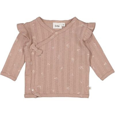Feetje Ajour-Wickelshirt langarm Blumen Rüschen - braun - Maedchen - Size: 50 Feetje Ajour-Wickelshirt langarm Blumen Rüschen - braun - Maedchen - Size: 50