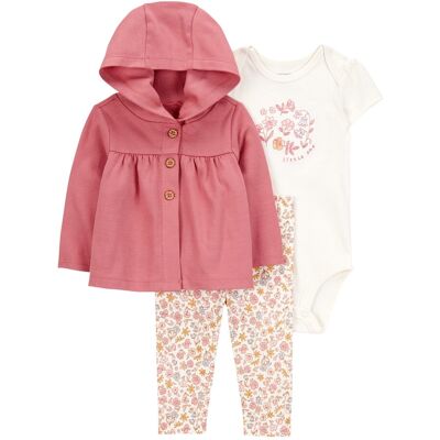 Carter's 3-tlg. Set Body kurzarm, Sweatjacke und Leggings Blumen - mehrfarbig - Maedchen - Size: 74 Carter's 3-tlg. Set Body kurzarm, Sweatjacke und Leggings Blumen - mehrfarbig - Maedchen - Size: 74