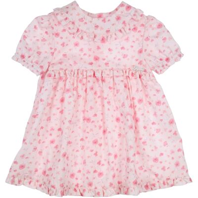 Gymp Kleid kurzarm Blumen Rüschen - rosa - Maedchen - Size: 92 Gymp Kleid kurzarm Blumen Rüschen - rosa - Maedchen - Size: 92