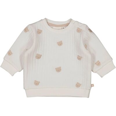 Feetje Sweatshirt Bären-Stickerei Rippqualität - natur beige - Unisex - Size: 62 Feetje Sweatshirt Bären-Stickerei Rippqualität - natur beige - Unisex - Size: 62