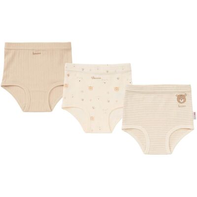 Bornino 3er-Pack Slips Ringel Bär - beige - Unisex - Size: 74 Bornino 3er-Pack Slips Ringel Bär - beige - Unisex - Size: 74