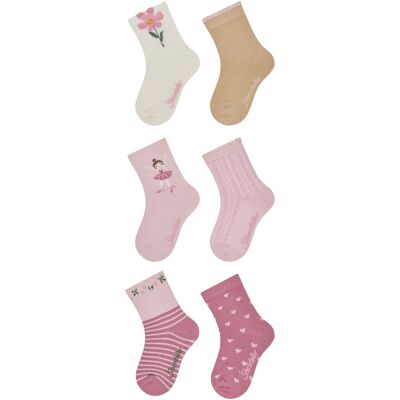 Sterntaler 6er-Pack Socken Blume Ballerina - natur rosa - Maedchen - Size: 23 Sterntaler 6er-Pack Socken Blume Ballerina - natur rosa - Maedchen - Size: 23