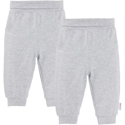Bornino 2er-Pack Jogginghosen - grau - Unisex - Size: 98 Bornino 2er-Pack Jogginghosen - grau - Unisex - Size: 98