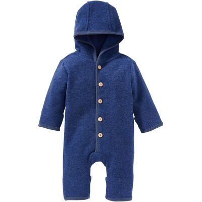 Bornino Wollfleece-Overall mit Klappbündchen aus Merinowolle - blau - Unisex - Size: 86 Bornino Wollfleece-Overall mit Klappbündchen aus Merinowolle - blau - Unisex - Size: 86