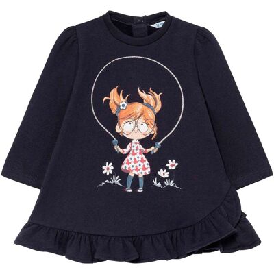 Mayoral Sweatkleid langarm Rüsche Mädchen - blau - Maedchen - Size: 68 Mayoral Sweatkleid langarm Rüsche Mädchen - blau - Maedchen - Size: 68