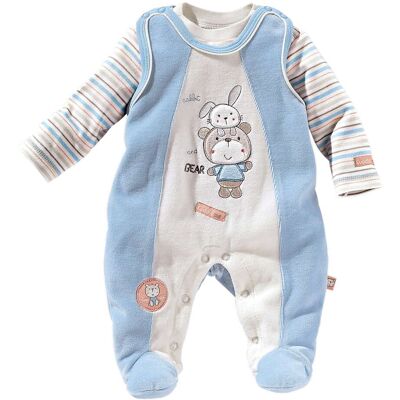 Bornino Nicki-Strampler-Set - hellblau - Junge - Size: 62 Bornino Nicki-Strampler-Set - hellblau - Junge - Size: 62