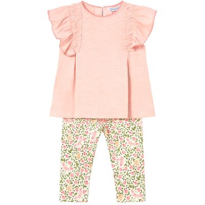 Mayoral 2-tlg. Set T-Shirt Flügelarm und Leggings Blumen - rosa mehrfarbig - Maedchen - Size: 80 Mayoral 2-tlg. Set T-Shirt Flügelarm und Leggings Blumen - rosa mehrfarbig - Maedchen - Size: 80