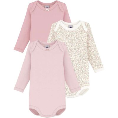 Petit Bateau 3er-Pack Bodys langarm Blumen - rosa mehrfarbig - Maedchen - Size: 92 Petit Bateau 3er-Pack Bodys langarm Blumen - rosa mehrfarbig - Maedchen - Size: 92