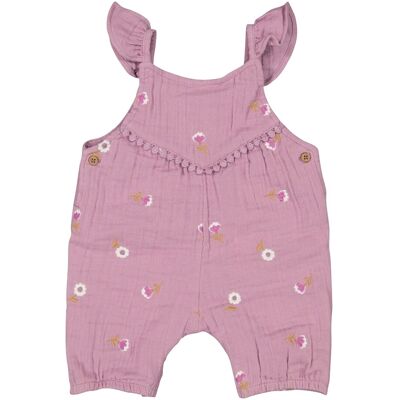 Feetje Musselin-Latzhose Blumenstickerei - lila - Maedchen - Size: 92 Feetje Musselin-Latzhose Blumenstickerei - lila - Maedchen - Size: 92