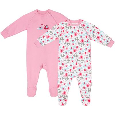 Bornino 2er-Pack Schlafoveralls Elefanten - rosa - Maedchen - Size: 86 Bornino 2er-Pack Schlafoveralls Elefanten - rosa - Maedchen - Size: 86