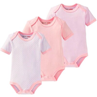 Bornino 3er-Pack Bodys kurzarm - rosa - Maedchen - Size: 86 Bornino 3er-Pack Bodys kurzarm - rosa - Maedchen - Size: 86