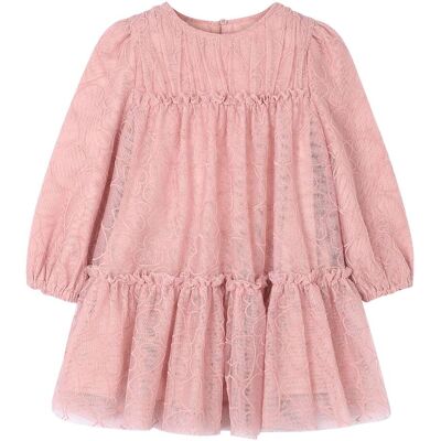 Mayoral Tüllkleid langarm Herzen Glitzer - rosa - Maedchen - Size: 104 Mayoral Tüllkleid langarm Herzen Glitzer - rosa - Maedchen - Size: 104