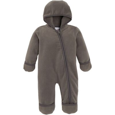Bornino Fleece-Overall mit Kapuze - grau - Unisex - Size: 74 Bornino Fleece-Overall mit Kapuze - grau - Unisex - Size: 74