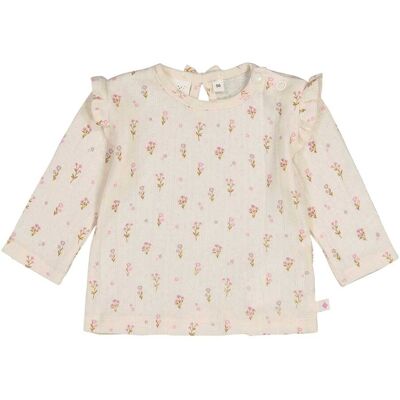 Feetje Ajour-Shirt langarm Blumen Rüschen - natur lila - Maedchen - Size: 80 Feetje Ajour-Shirt langarm Blumen Rüschen - natur lila - Maedchen - Size: 80