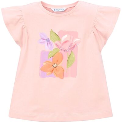 Mayoral T-Shirt Flügelarm Blumen - rosa mehrfarbig - Maedchen - Size: 110 Mayoral T-Shirt Flügelarm Blumen - rosa mehrfarbig - Maedchen - Size: 110