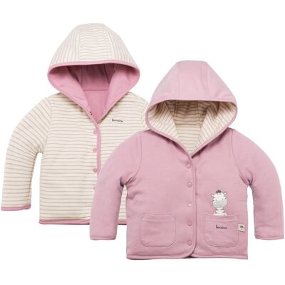Bornino Wendejacke Ringel Zebra - rosa natur - Maedchen - Size: 74 Bornino Wendejacke Ringel Zebra - rosa natur - Maedchen - Size: 74