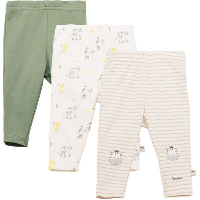 Bornino 3er-Pack Leggings Sunny Adventure - natur gruen - Maedchen - Size: 74 Bornino 3er-Pack Leggings Sunny Adventure - natur gruen - Maedchen - Size: 74