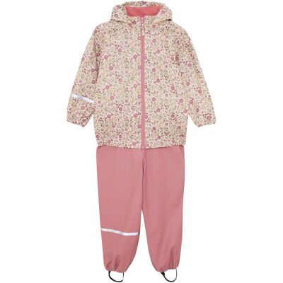 CeLaVi 2-tlg. Set Regenjacke und Regenhose Blumen - beige rosa - Maedchen - Size: 80 CeLaVi 2-tlg. Set Regenjacke und Regenhose Blumen - beige rosa - Maedchen - Size: 80